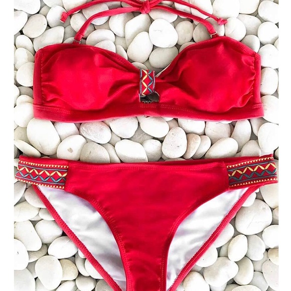 Cupshe Other - Red tribal printed bikini